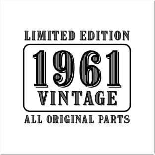 All original parts vintage 1961 limited edition birthday Posters and Art